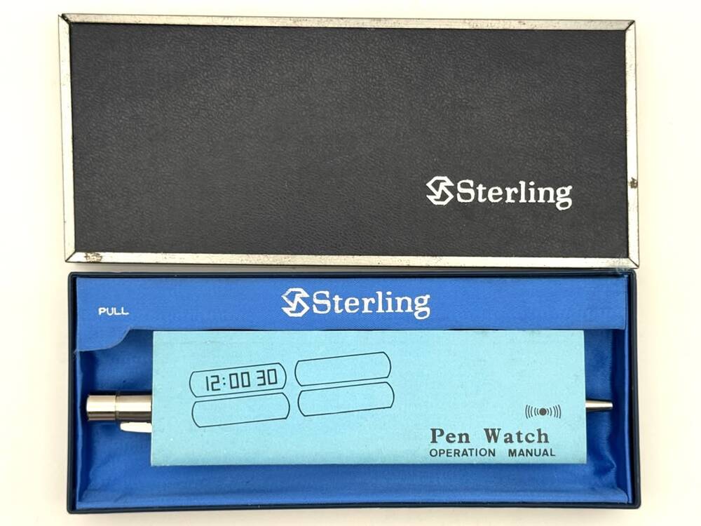 Sterling Digital Pen Watch Untested Manual Presentation Case Vintage Novelty